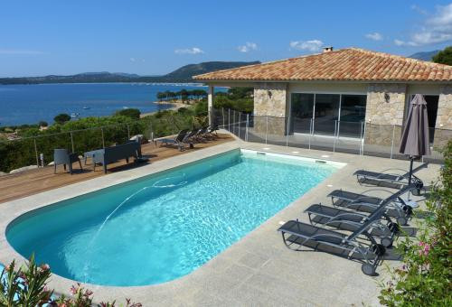 Overlooking the bay of Pinarello and its symbolic Genoese tower and only...