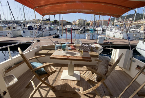 The atypical luxury of a yacht at the dock